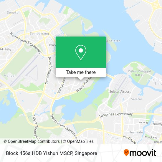 Block 456a HDB Yishun MSCP map