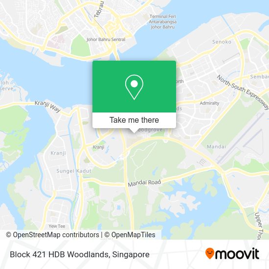 Block 421 HDB Woodlands map