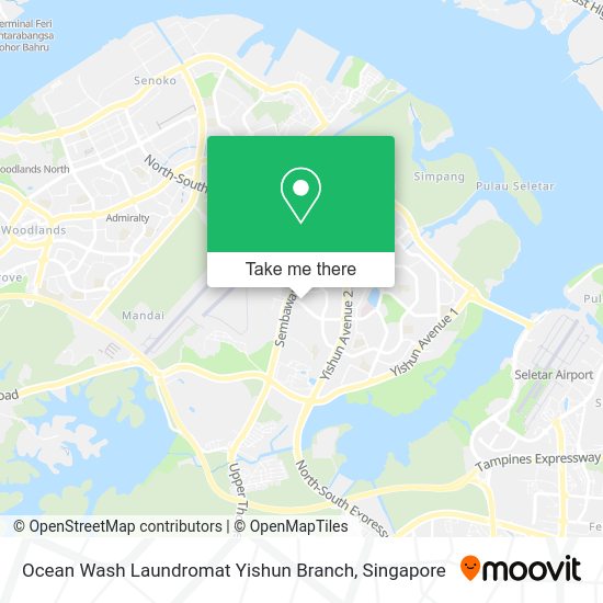 Ocean Wash Laundromat Yishun Branch map