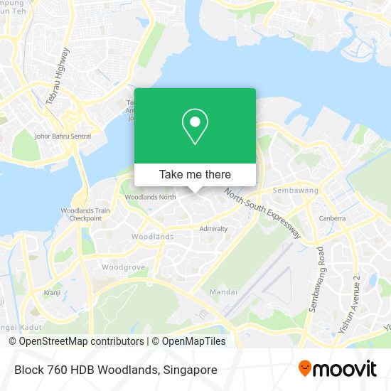 Block 760 HDB Woodlands map