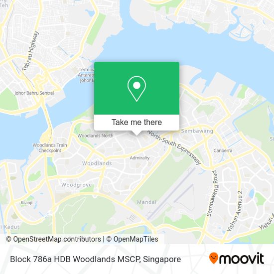 Block 786a HDB Woodlands MSCP map