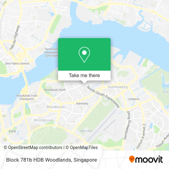 Block 781b HDB Woodlands map