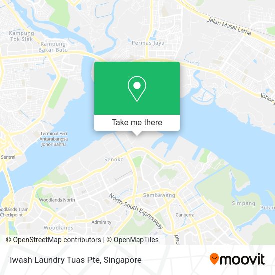 Iwash Laundry Tuas Pte map