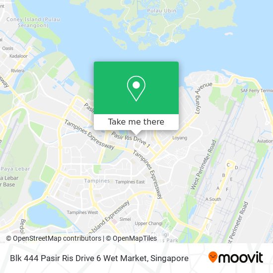 Blk 444 Pasir Ris Drive 6 Wet Market map