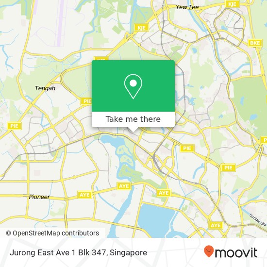 Jurong East Ave 1 Blk 347 map
