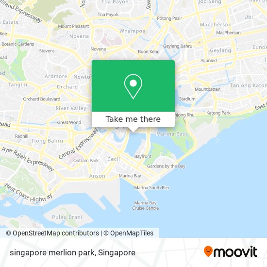 singapore merlion park map