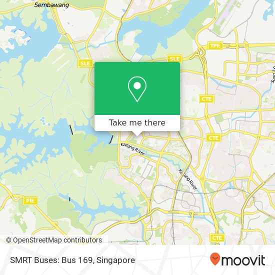 SMRT Buses: Bus 169 map