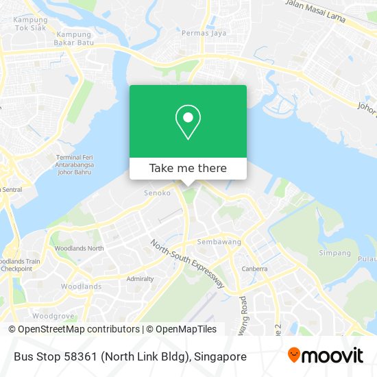 Bus Stop 58361 (North Link Bldg) map