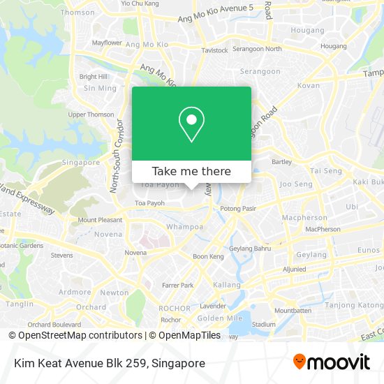 Kim Keat Avenue Blk 259 map