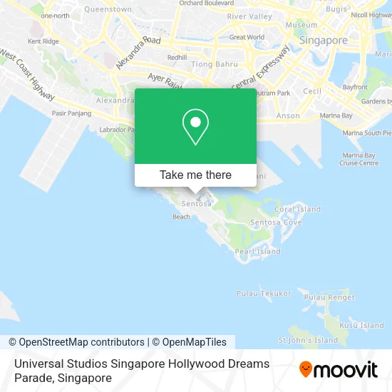 Universal Studios Singapore Hollywood Dreams Parade map