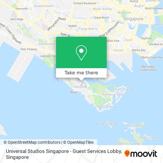 Universal Studios Singapore - Guest Services Lobby地图