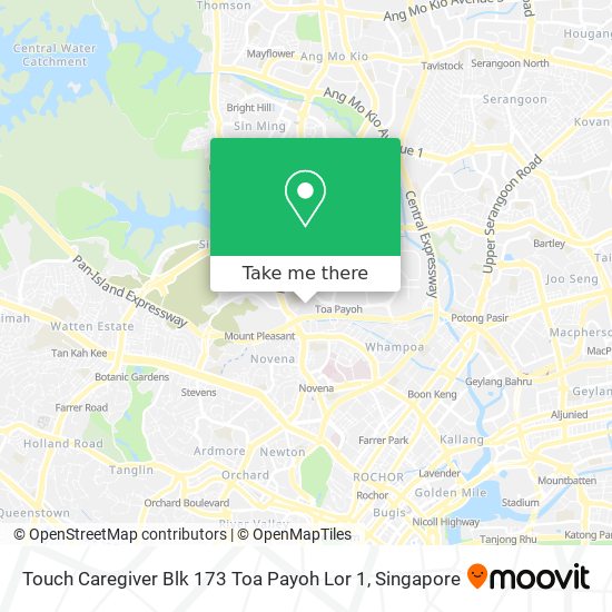 Touch Caregiver Blk 173 Toa Payoh Lor 1地图