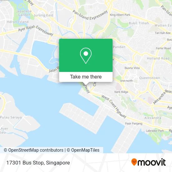 17301 Bus Stop map