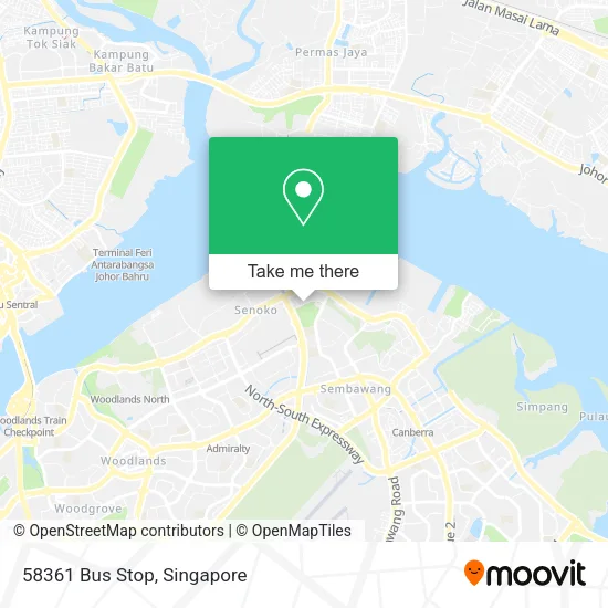 58361 Bus Stop map