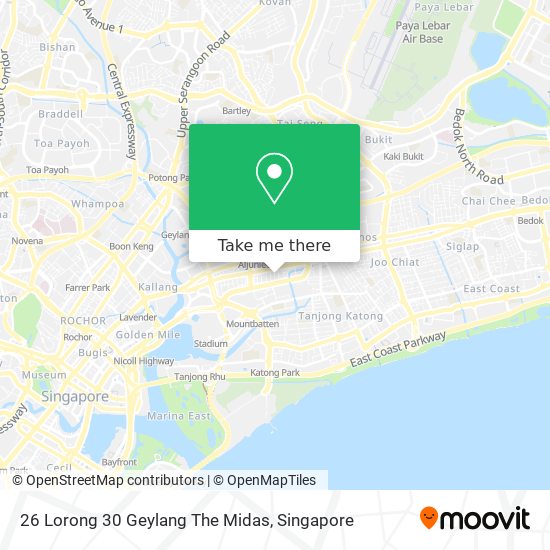 26 Lorong 30 Geylang The Midas地图