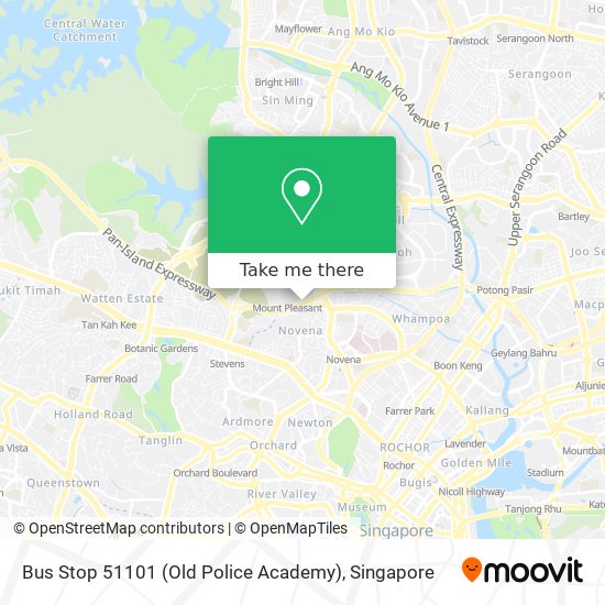 Bus Stop 51101 (Old Police Academy) map