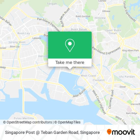 Singapore Post @ Teban Garden Road map