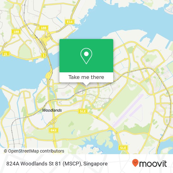 824A Woodlands St 81 (MSCP)地图