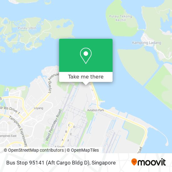 Bus Stop 95141 (Aft Cargo Bldg D) map