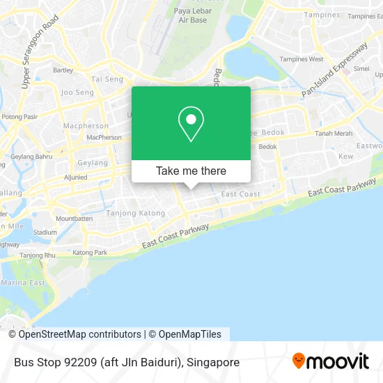 Bus Stop 92209 (aft Jln Baiduri)地图