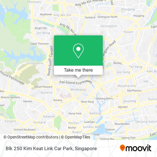 Blk 250 Kim Keat Link Car Park map