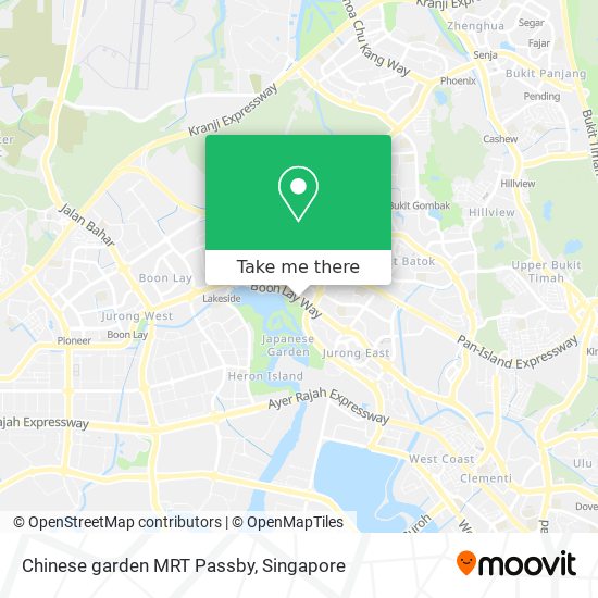 Chinese garden MRT Passby map