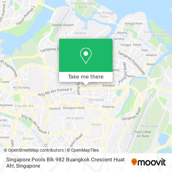 Singapore Pools Blk 982 Buangkok Crescent Huat Ah! map