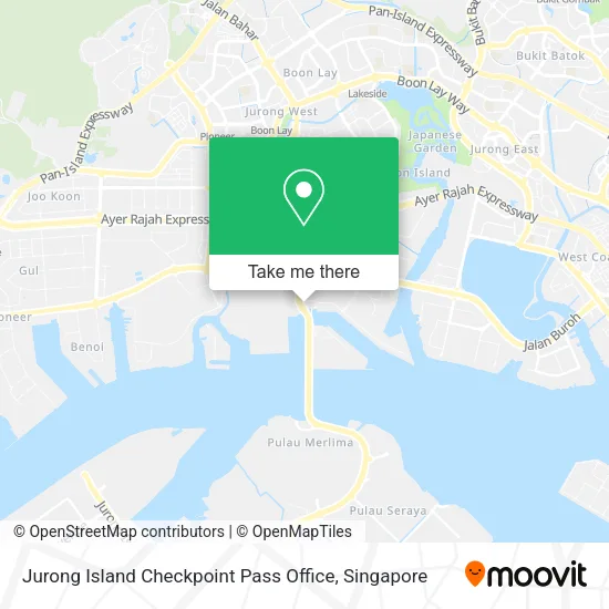Jurong Island Checkpoint Pass Office map