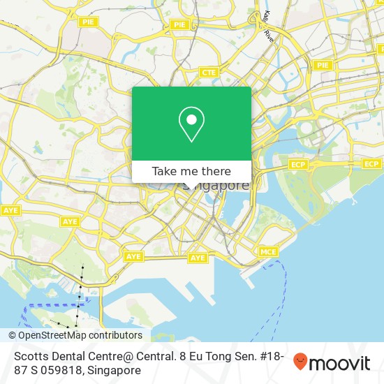 Scotts Dental Centre@ Central. 8 Eu Tong Sen. #18-87 S 059818 map