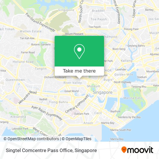 Singtel Comcentre Pass Office map