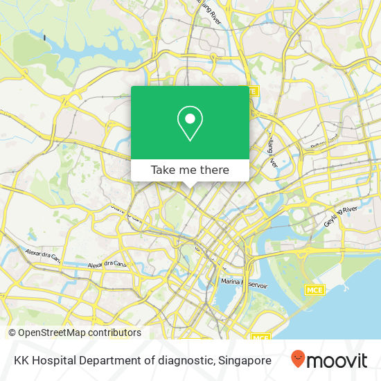 KK Hospital Department of diagnostic map