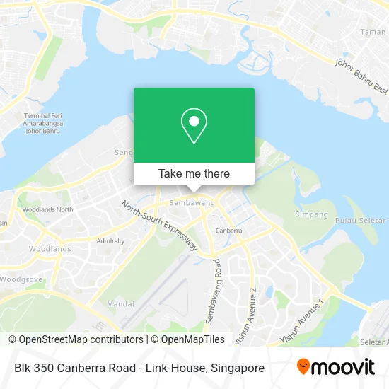 Blk 350 Canberra Road - Link-House map