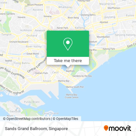 Sands Grand Ballroom map
