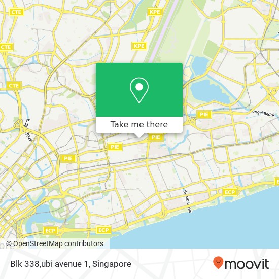 Blk 338,ubi avenue 1 map