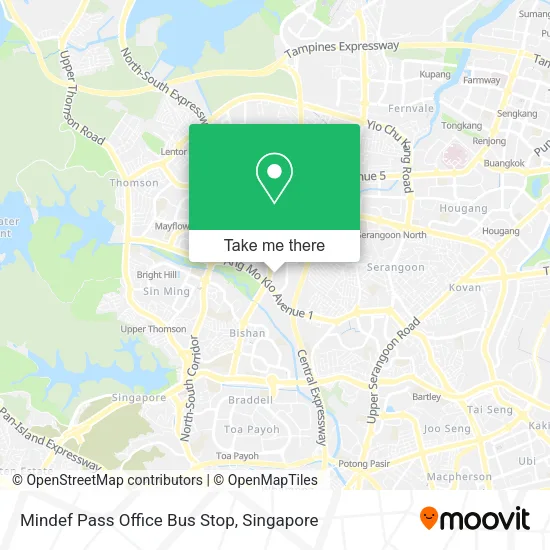 Mindef Pass Office Bus Stop map