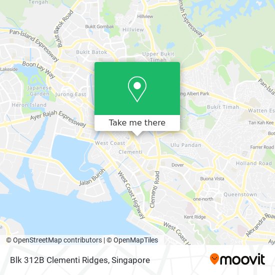 Blk 312B Clementi Ridges map