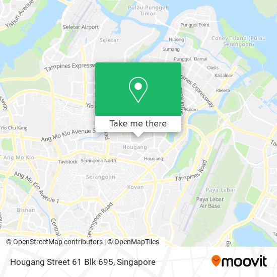 Hougang Street 61 Blk 695地图