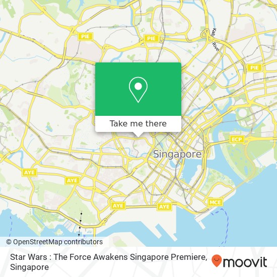 Star Wars : The Force Awakens Singapore Premiere map