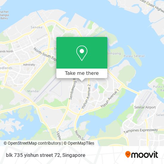 blk 735 yishun street 72 map