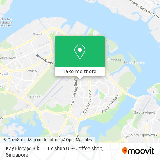 Kay Fiery @ Blk 110 Yishun U 来Coffee shop map