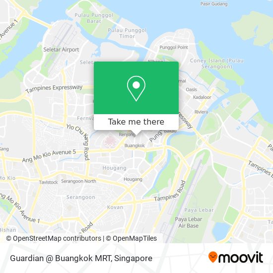 Guardian @ Buangkok MRT map