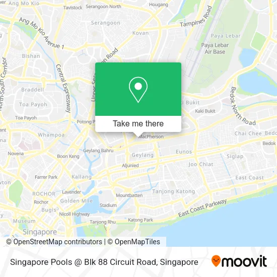 Singapore Pools @ Blk 88 Circuit Road map