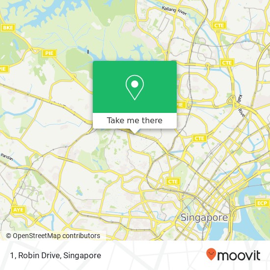 1, Robin Drive map
