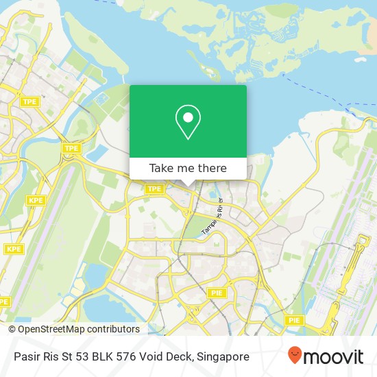 Pasir Ris St 53 BLK 576 Void Deck地图