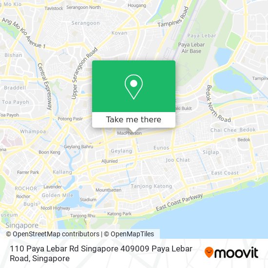110 Paya Lebar Rd Singapore 409009 Paya Lebar Road地图