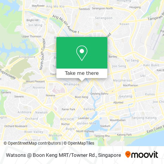 Watsons @ Boon Keng MRT / Towner Rd. map