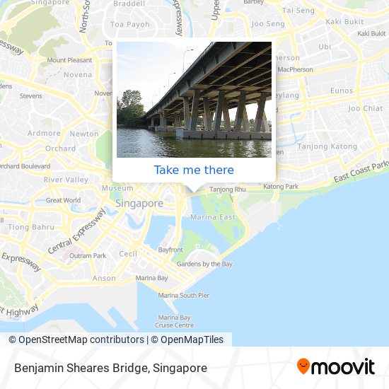 Benjamin Sheares Bridge map