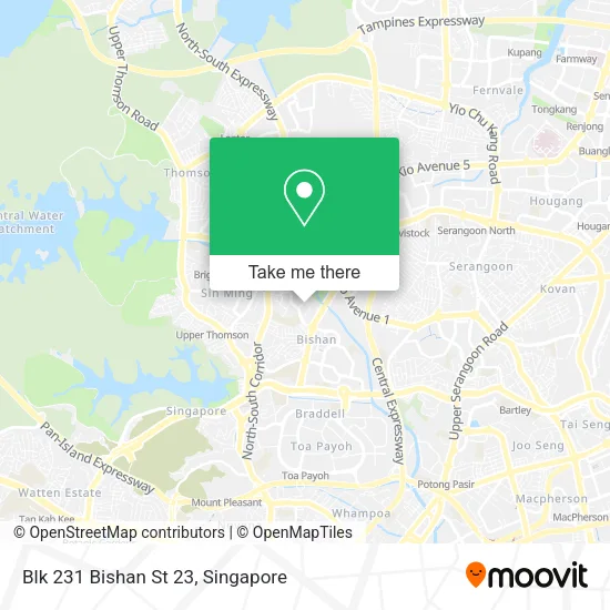 Blk 231 Bishan St 23 map