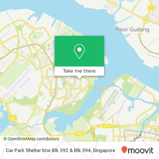 Car Park Shelter btw Blk 392 & Blk 394 map