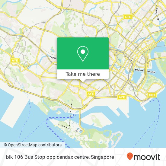 blk 106 Bus Stop opp cendax centre map